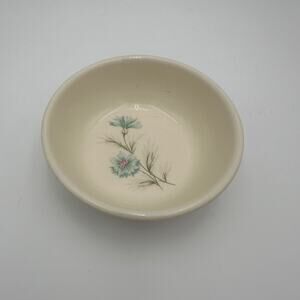Vtg Cereal Bowl by Taylor Smith Taylor Boutonniere 2 Flower Pattern Mid century